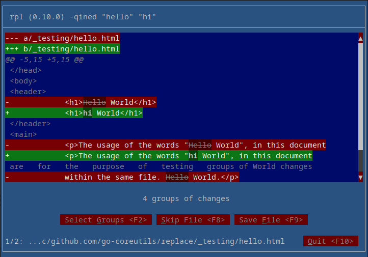 rpl hello.html first view